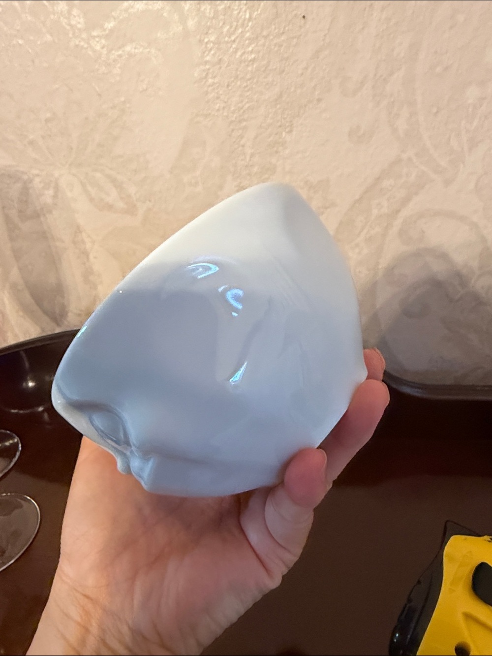 Adorable White Smiling Face Ceramic Bowl - Decorative Home Art - Picture 8 of 10